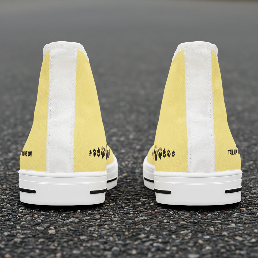 Tail Up, Move On High-Top Canvas Sneakers