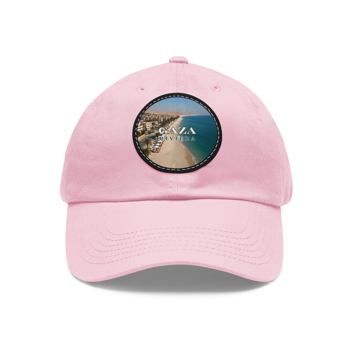 Gaza Riviera Dad Hat with Leather Patch Printify