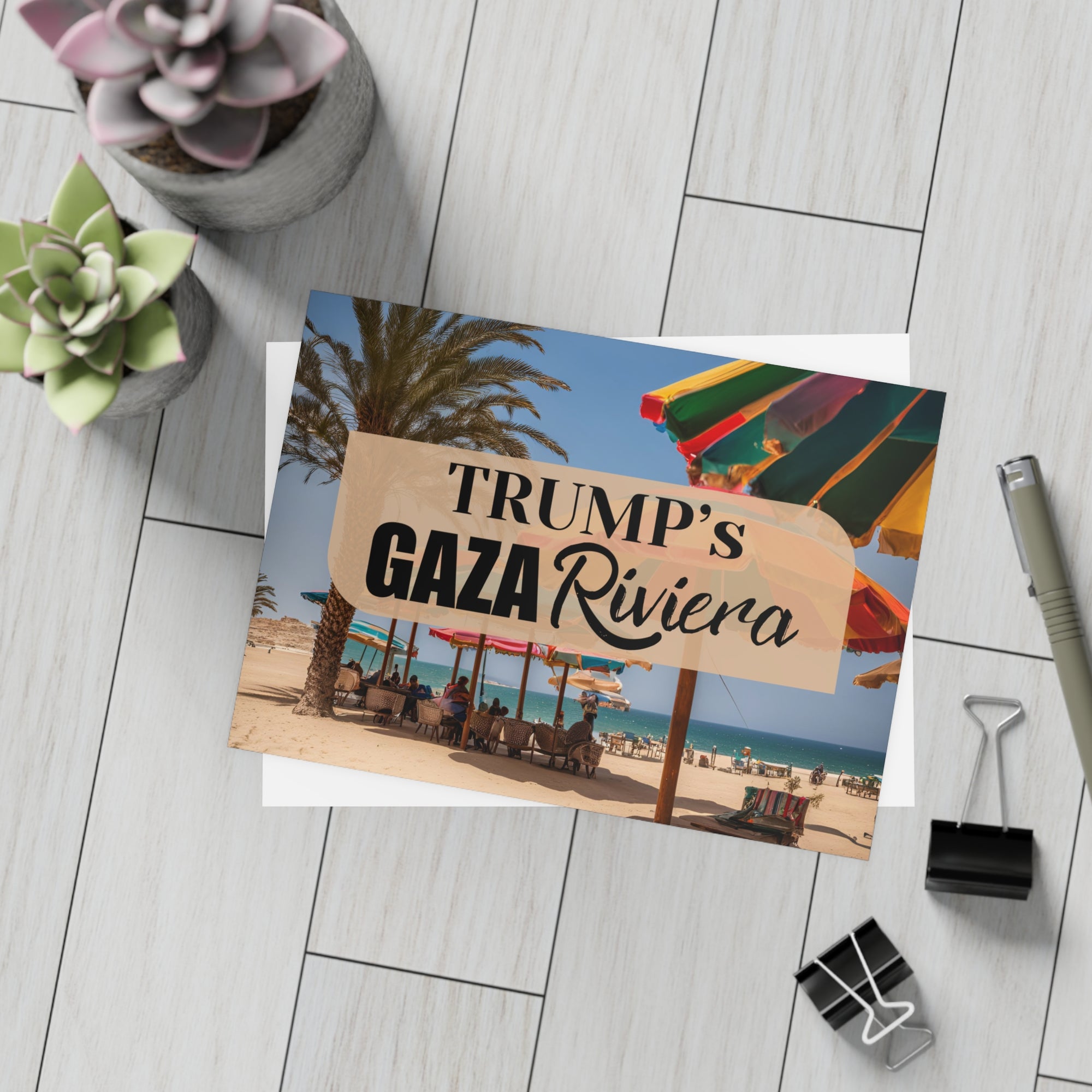 Trump’s Gaza Riviera Design Postcard Bundles with Envelopes