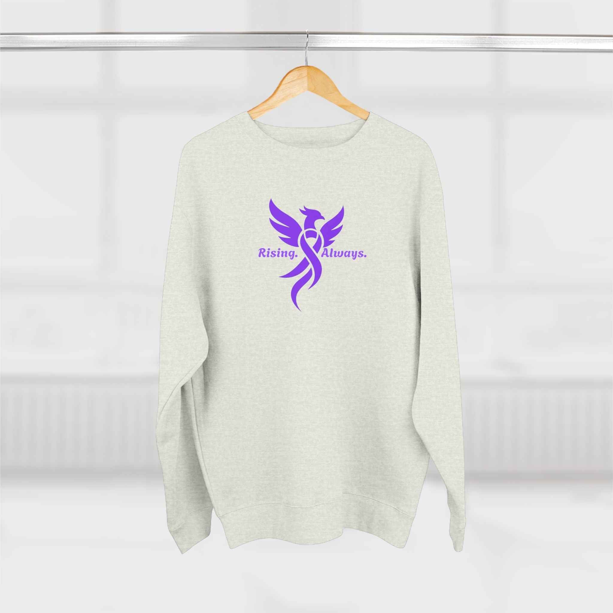 Rising Always Epilepsy Awareness Phoenix Ribbon Sweatshirt