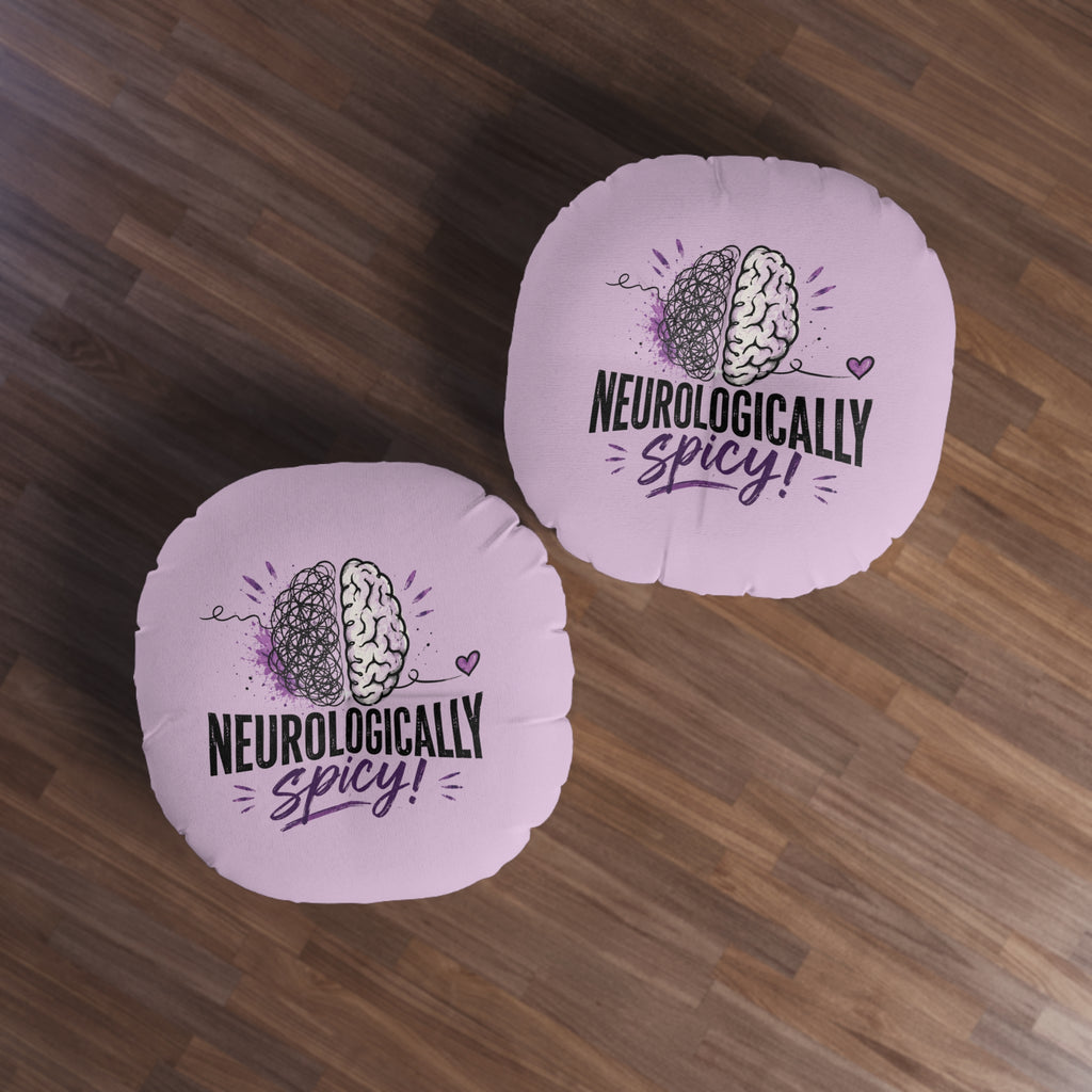 Neurologically Spicy Epilepsy Awareness Round Floor Pillow (Lavender)