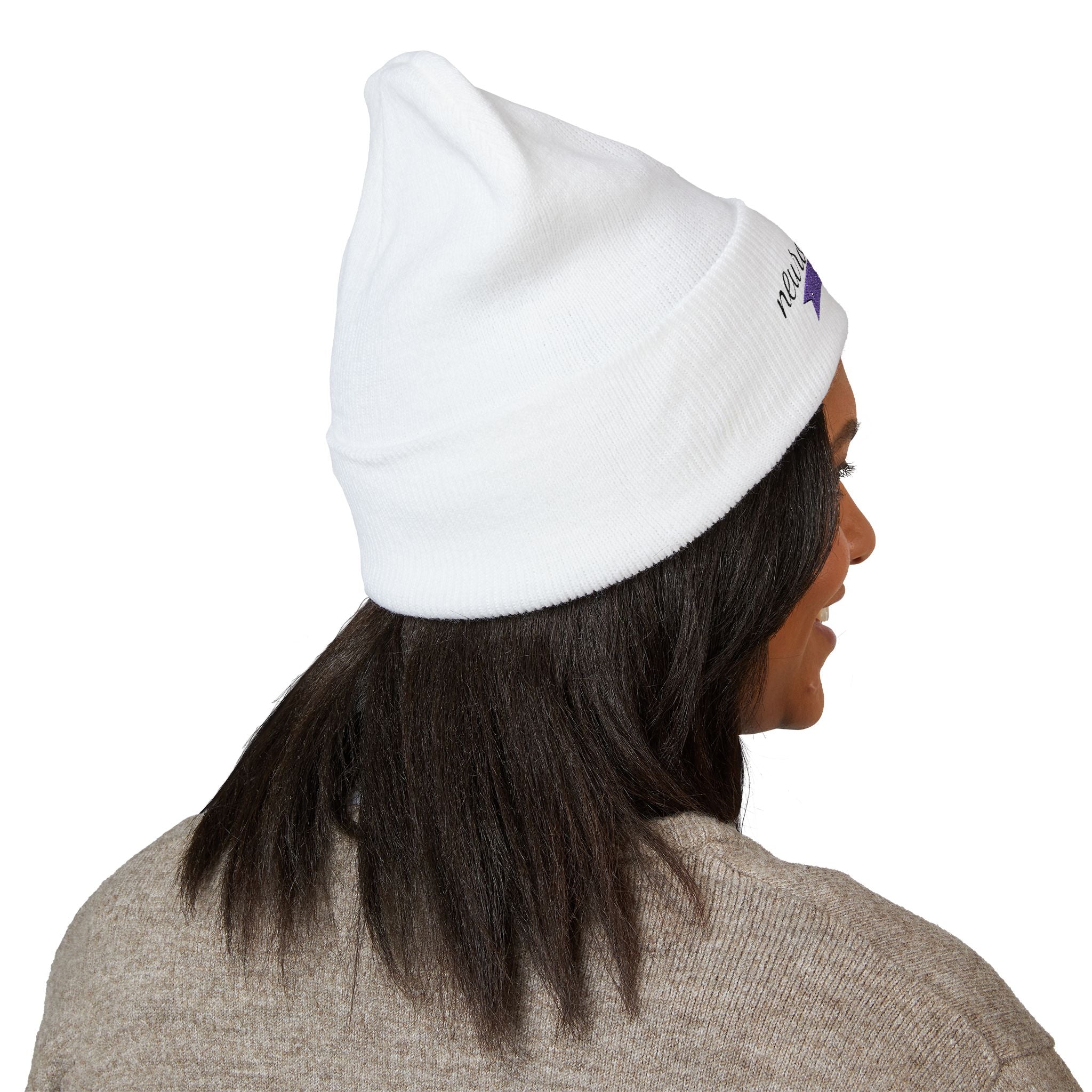 Neurograceful Embroidered Beanie – Epilepsy Awareness Knit Hat
