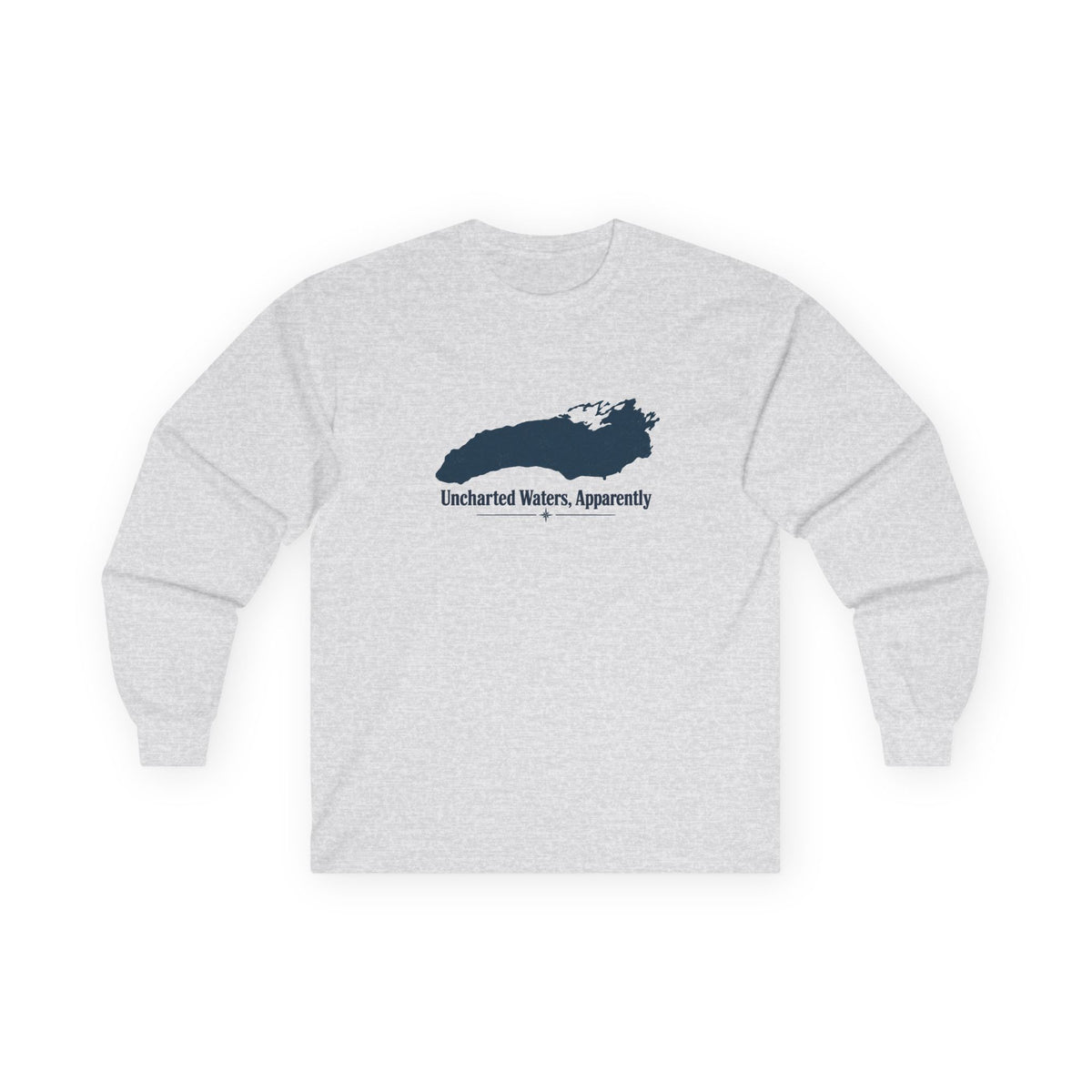 Uncharted Waters, Apparently Long Sleeve Tee | Lake Ontario Humor Shirt