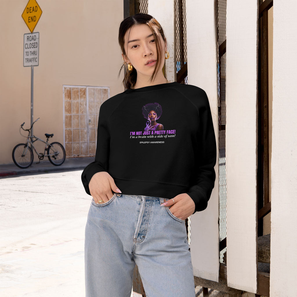 Sassy Brain Women's Cropped Fleece Pullover