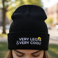 Very Legal & Very Cool Embroidered Knit Beanie – Political Parody Winter Hat