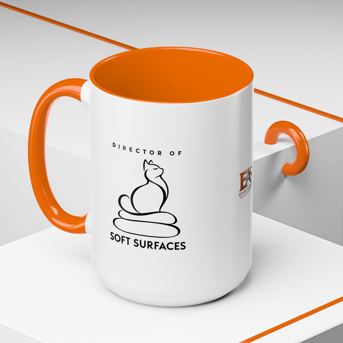 Director of Soft Surfaces Cat Mug | Funny Cat Lover Coffee Cup (11oz/15oz)