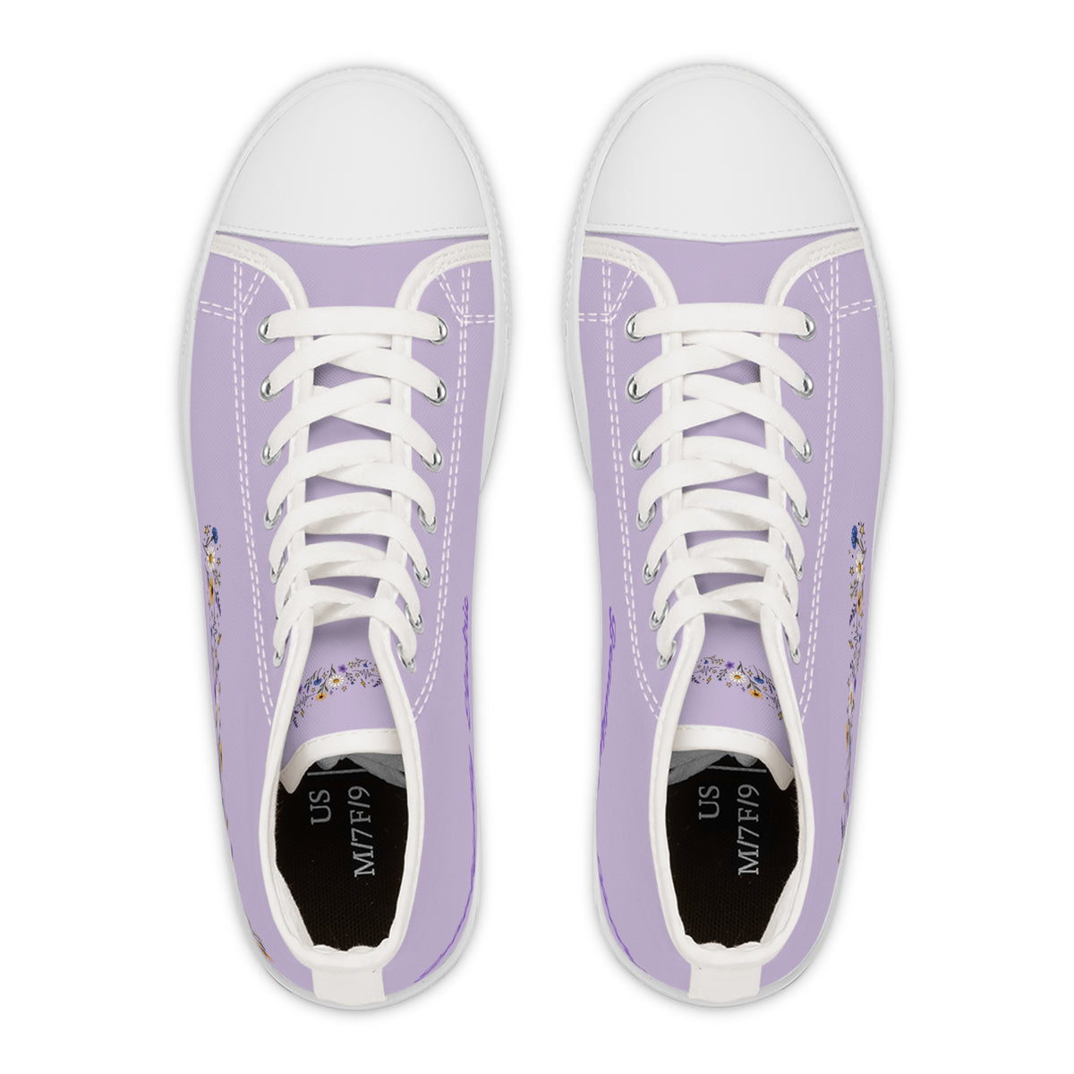 Beautifully Electric Women’s Epilepsy Awareness High-Top Canvas Sneakers