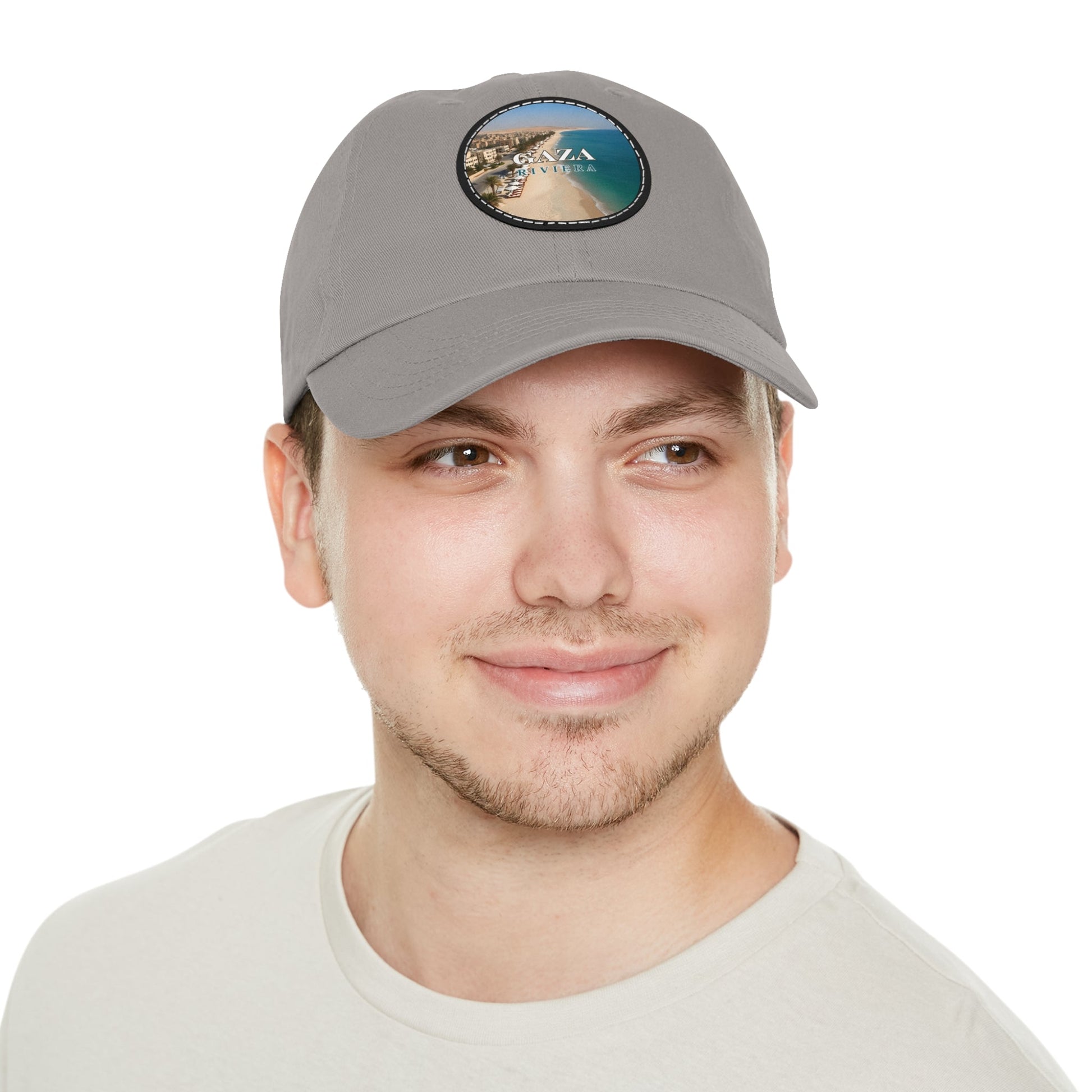 Gaza Riviera Dad Hat with Leather Patch Printify
