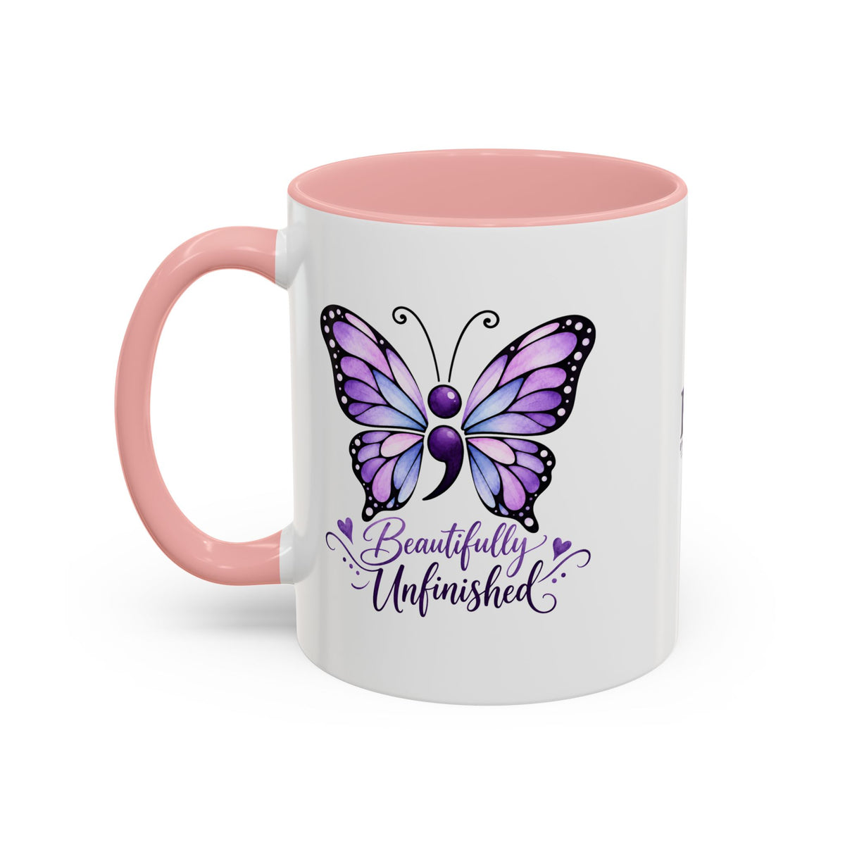 Beautifully Unfinished Semicolon Suicide Awareness Mug