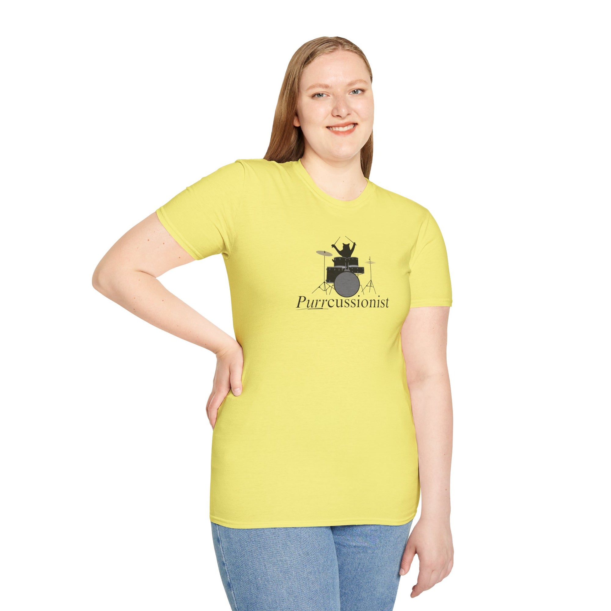 Purrcussionist Unisex Softstyle T-Shirt
