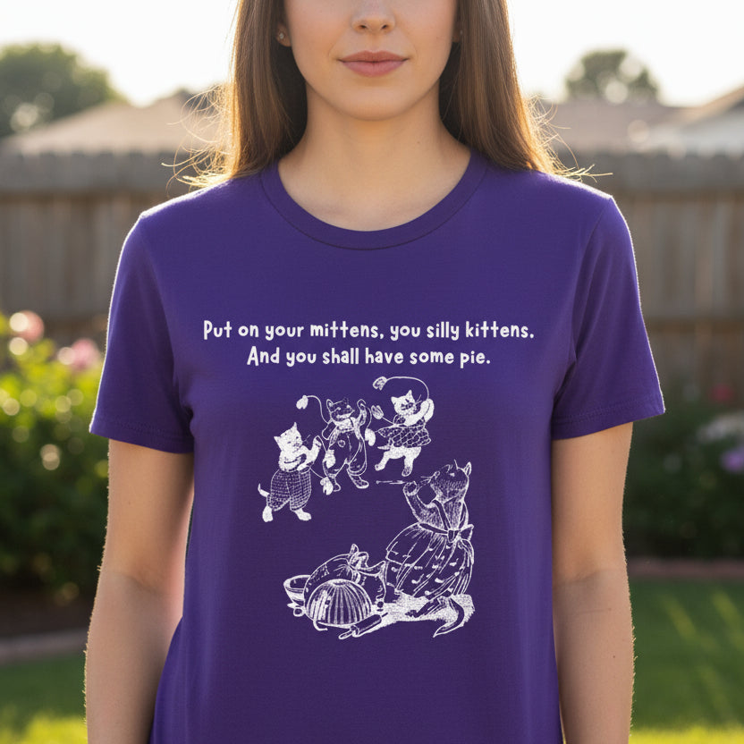 Kittens and Mittens Women's Midweight Cotton Tee - T - Shirt - Epileptic Al’s Shop