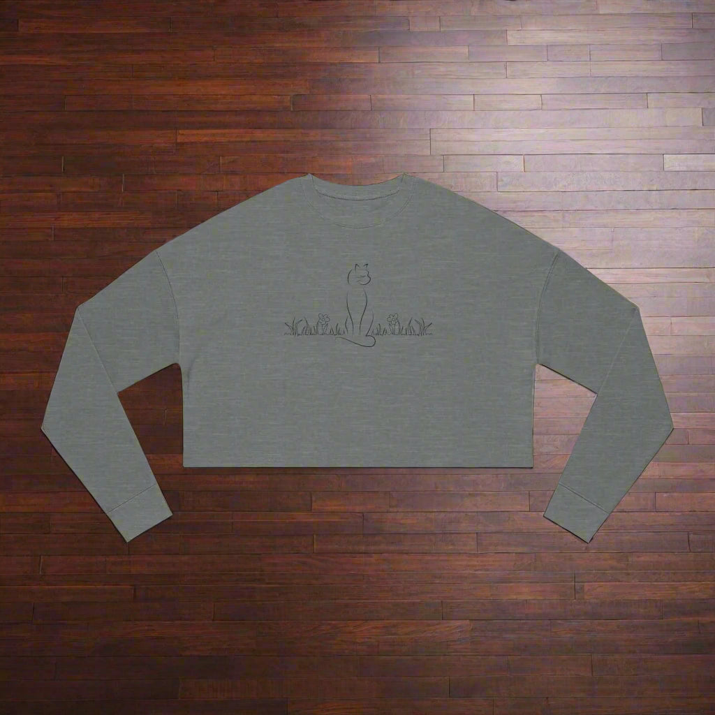 Trendy Cat Lover Women’s Cropped Sweatshirt - EpiAl's Shop