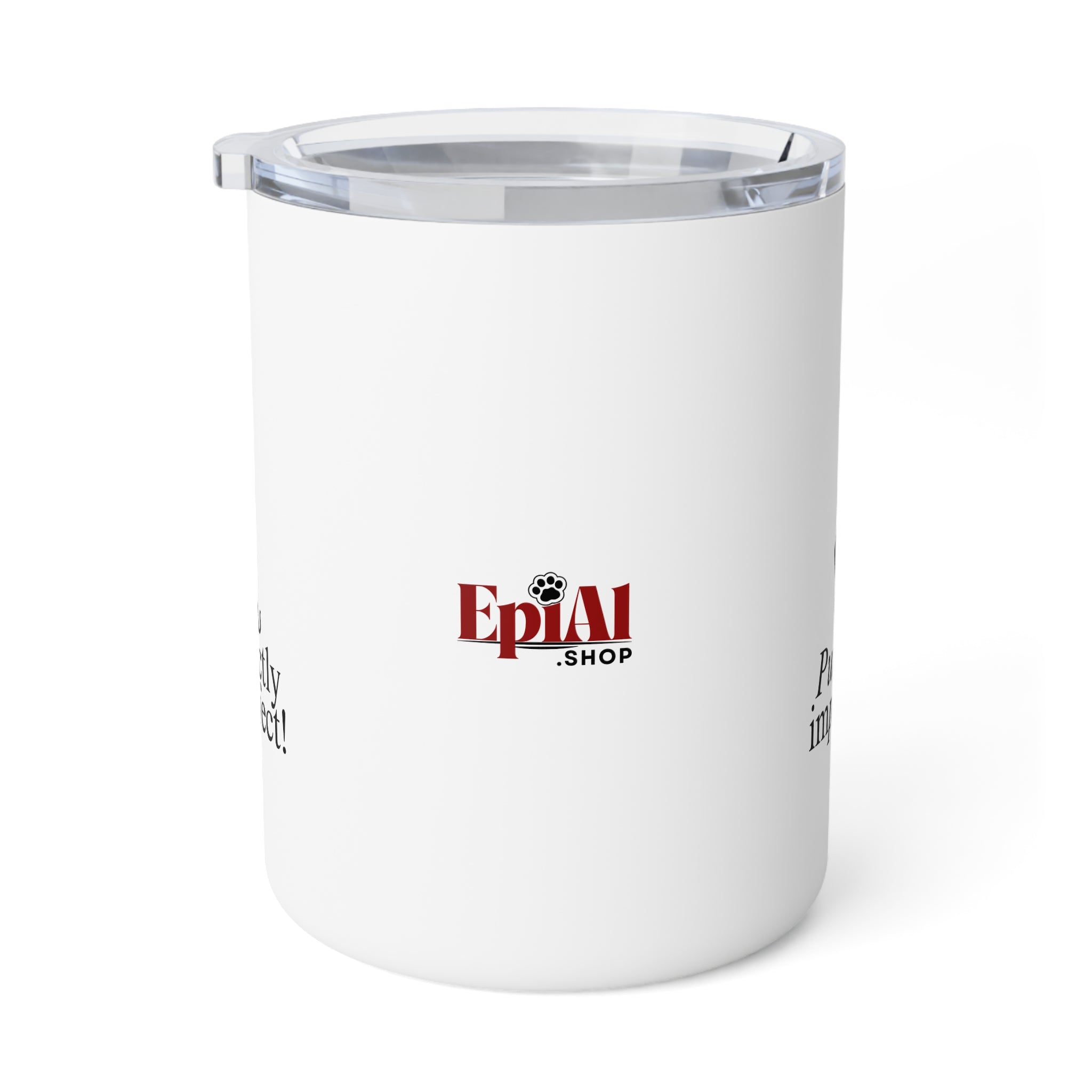 Photo depicting the ​Purrfectly Impurrfect Insulated Coffee Mug, 10oz from EpiAl's Shop.