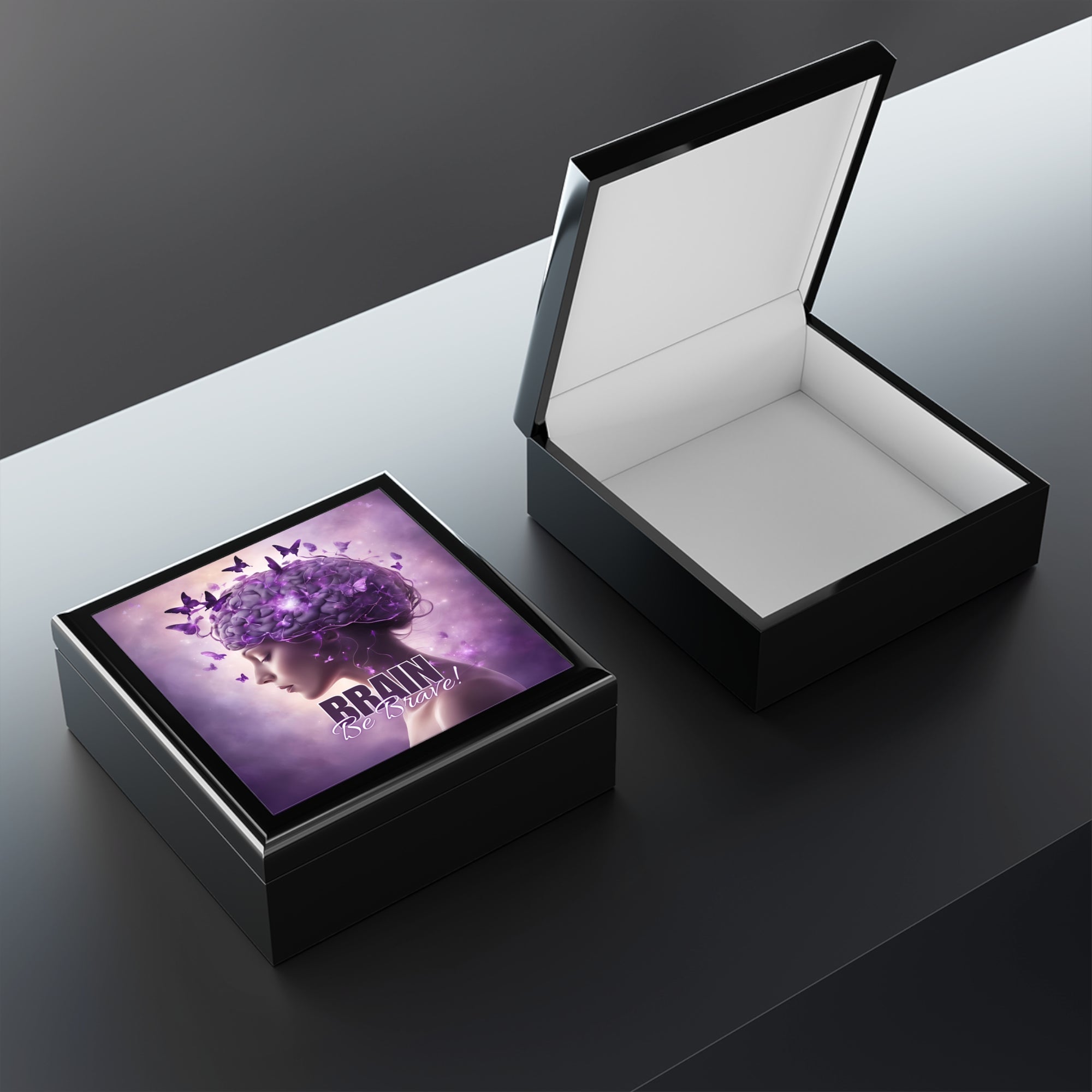 Beautiful Brain Be Brave Jewelry Box