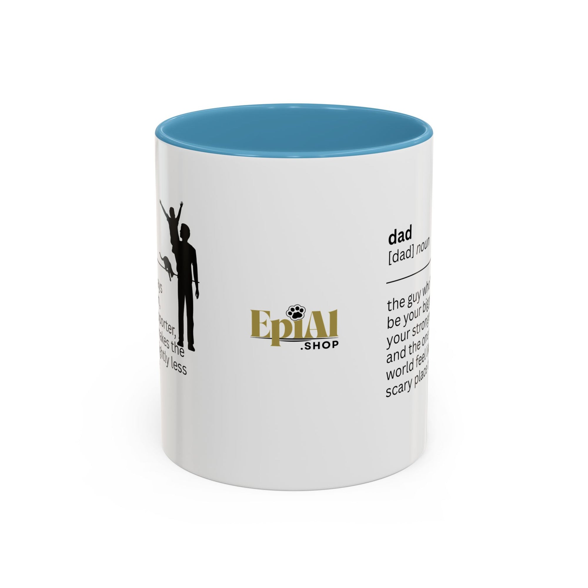 Dad Biggest Fan Accent Coffee Mug - Perfect Gift for Dads