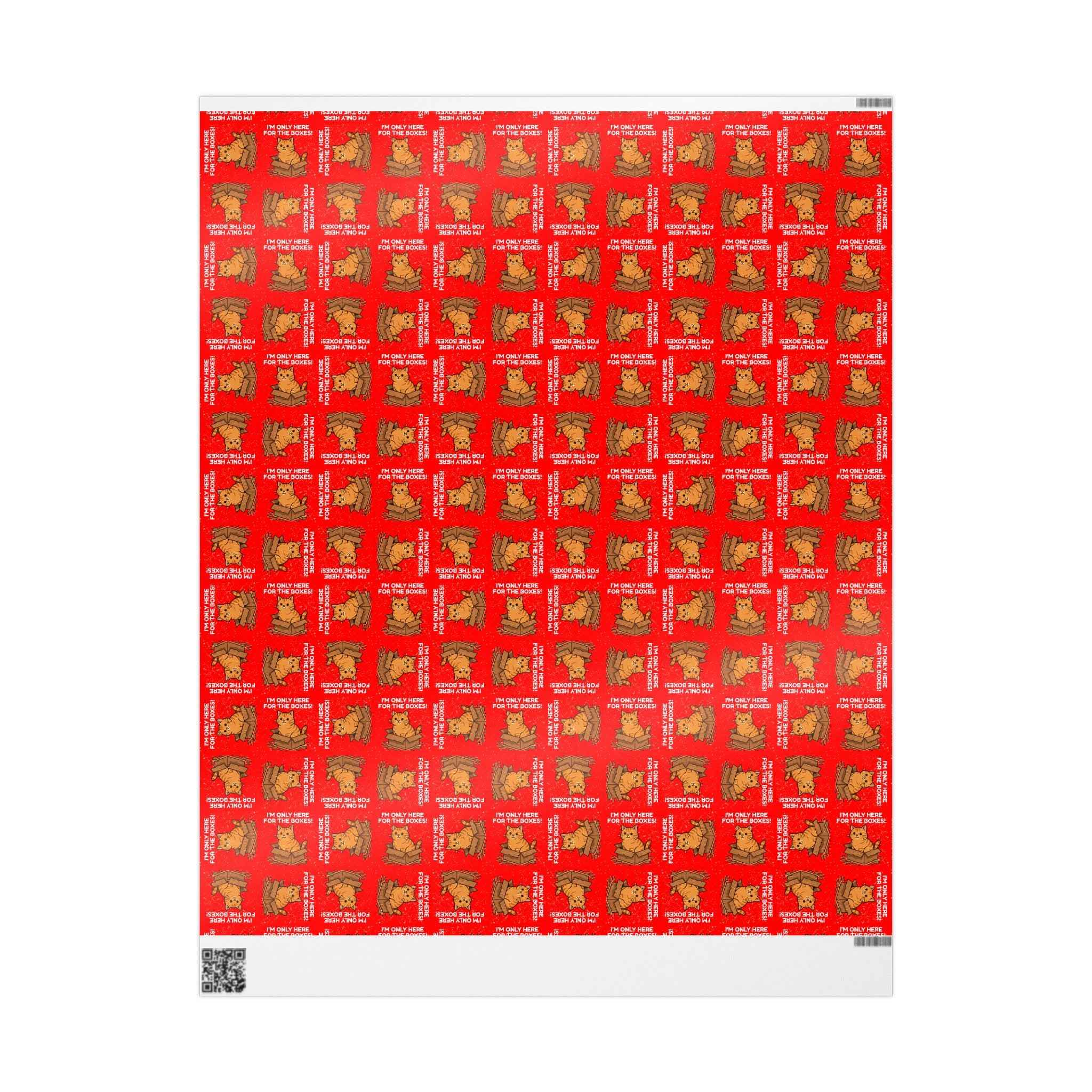 I’m Only Here for the Boxes – Funny Cat-Themed Wrapping Paper