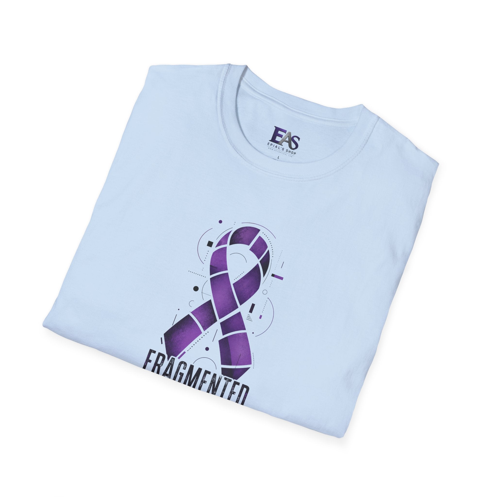 Fragmented, Not Broken Epilepsy Awareness T-Shirt | Purple Ribbon Unisex Graphic Tee