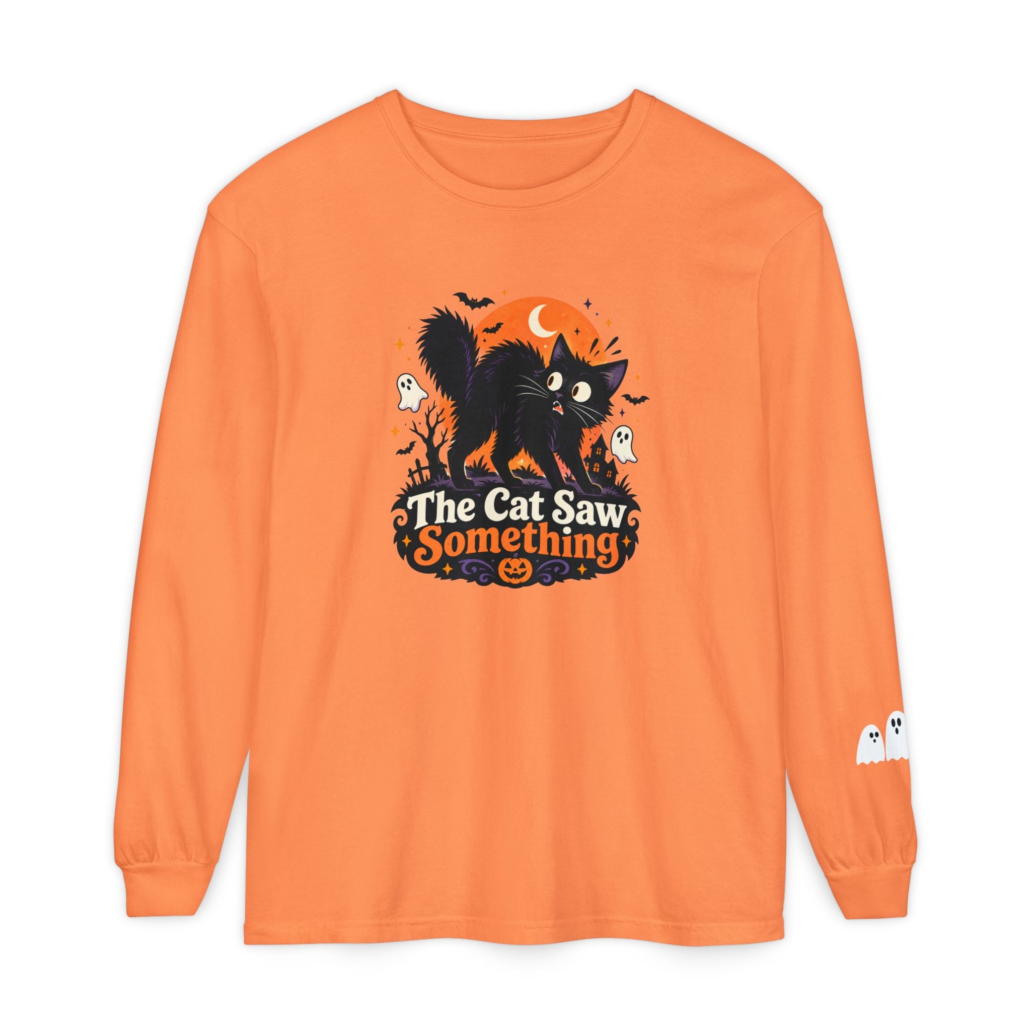 The Cat Saw Something Halloween Long Sleeve Shirt