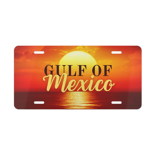 Gulf of Mexico Sunset Vanity Plate Printify