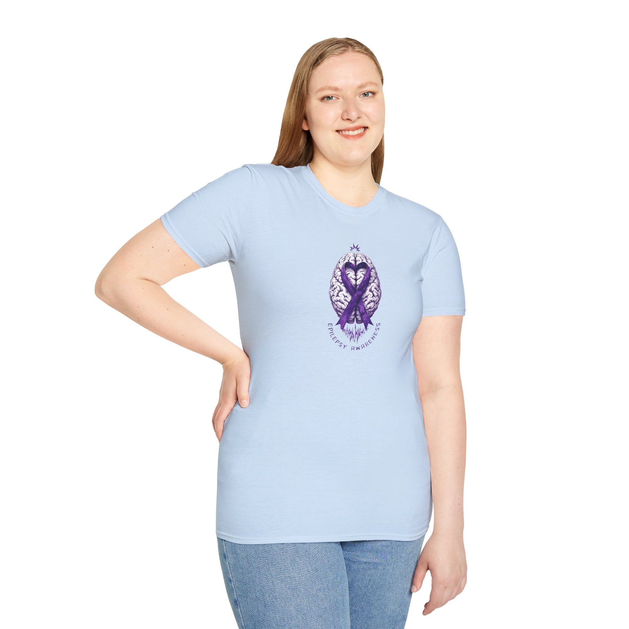 Purple Ribbon Brain Graphic Unisex T-Shirt