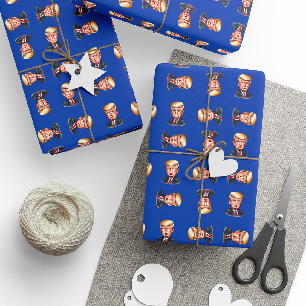 Colorful Trump Face Gift Wrap Paper for All Occasions