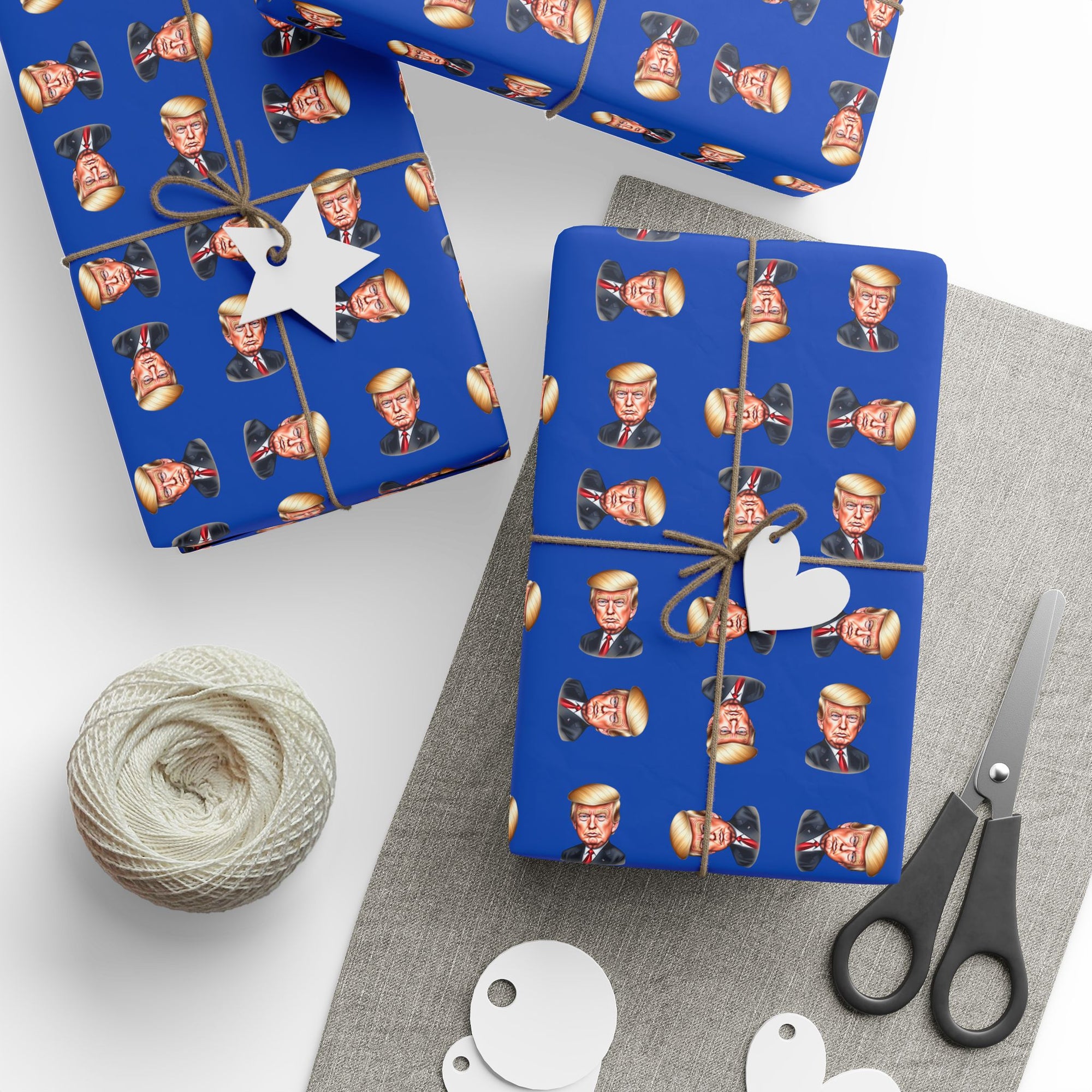 Colorful Trump Face Gift Wrap Paper for All Occasions