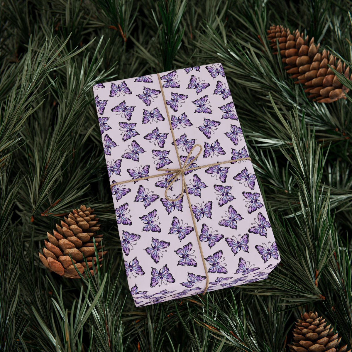 Purple Butterfly Suicide Prevention Awareness Wrapping Paper | Hope & Remembrance Gift Wrap