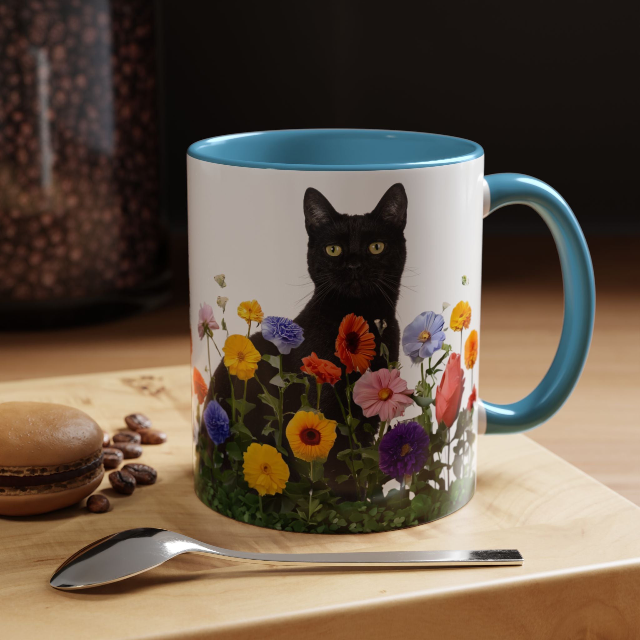 Floral Cats Coffee Mug - 11 oz/15 oz