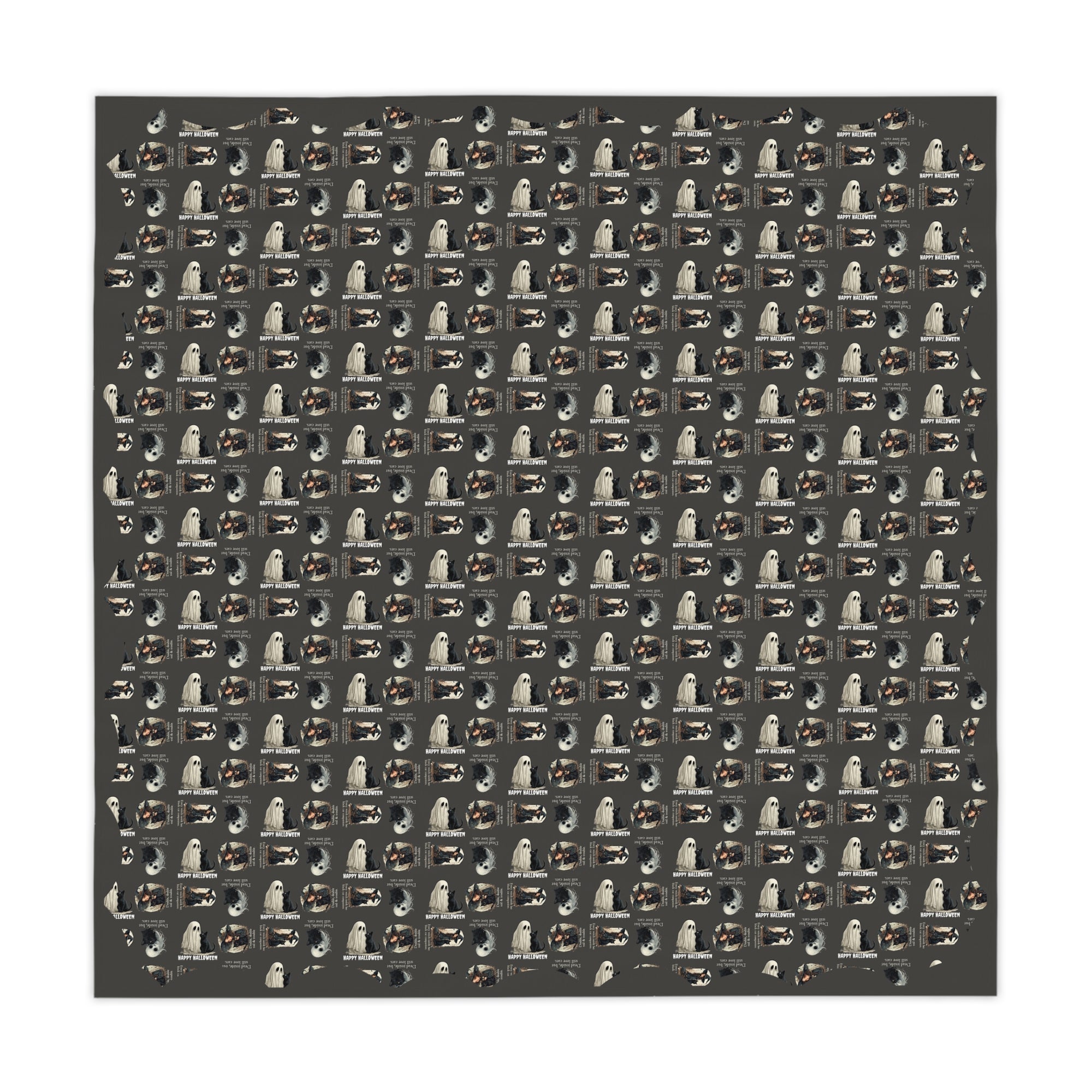 Halloween Cat Pattern Tablecloth, Holiday Entertaining Style