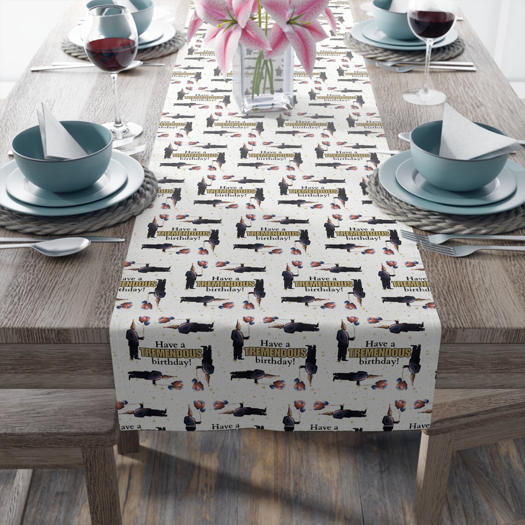 Tremendous Trump Birthday Table Runner