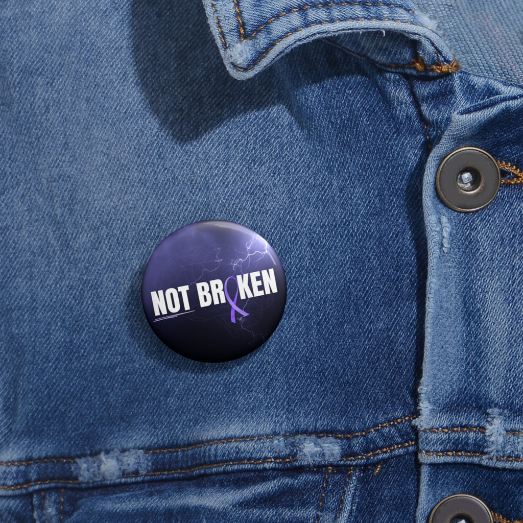 Not Broken Epilepsy Awareness Pin Button