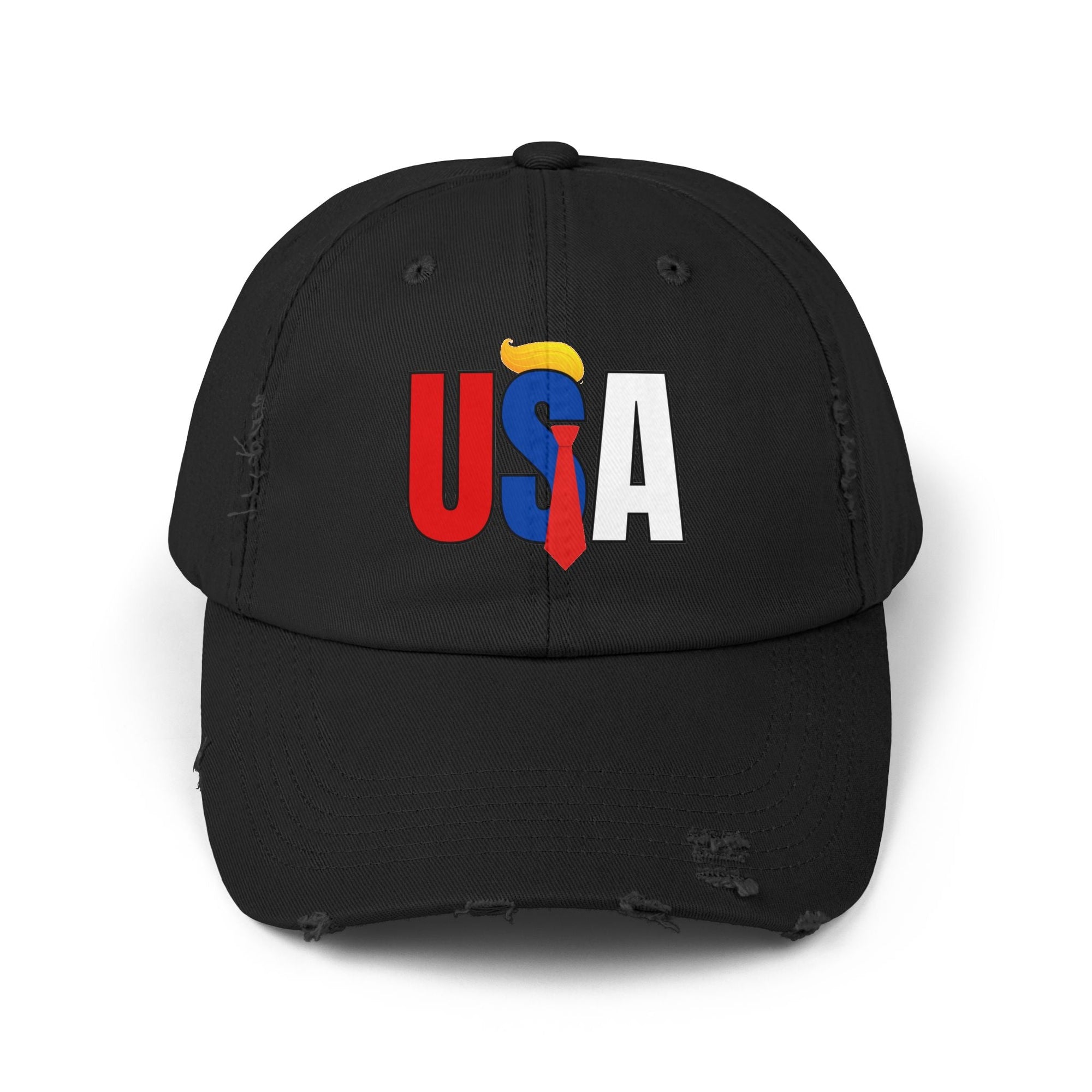Unisex Trendy Distressed USA Cap Printify