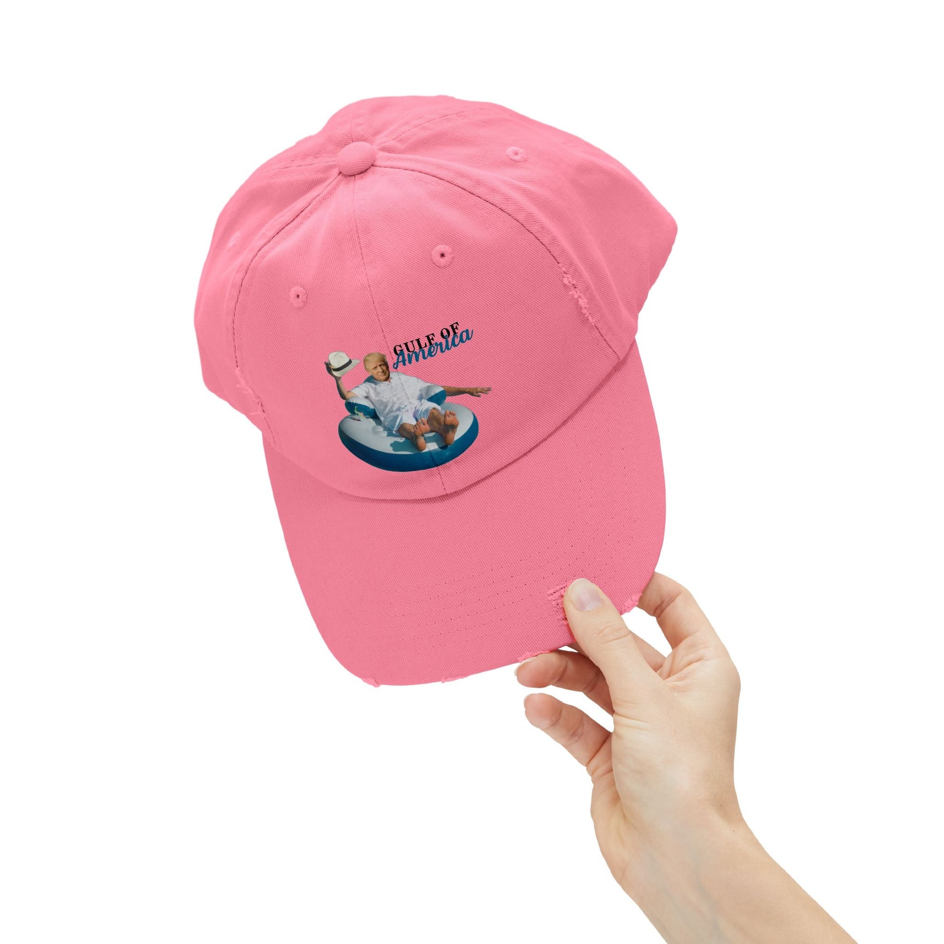 Trump Gulf of America Unisex Distressed Cap Printify