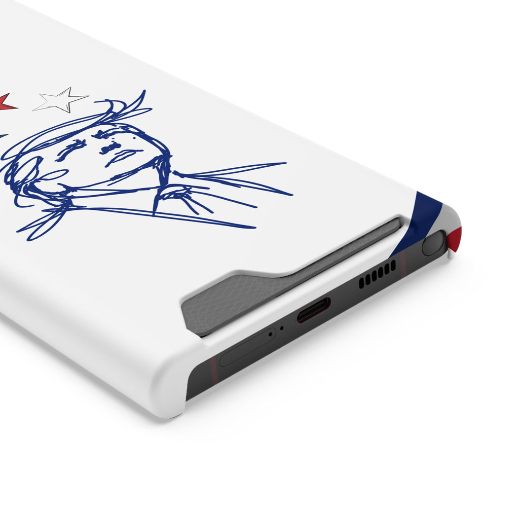 Swoop Guy Samsung Galaxy Case – Minimal Line Portrait Patriotic Design, Slim Protective Case with Card Slot