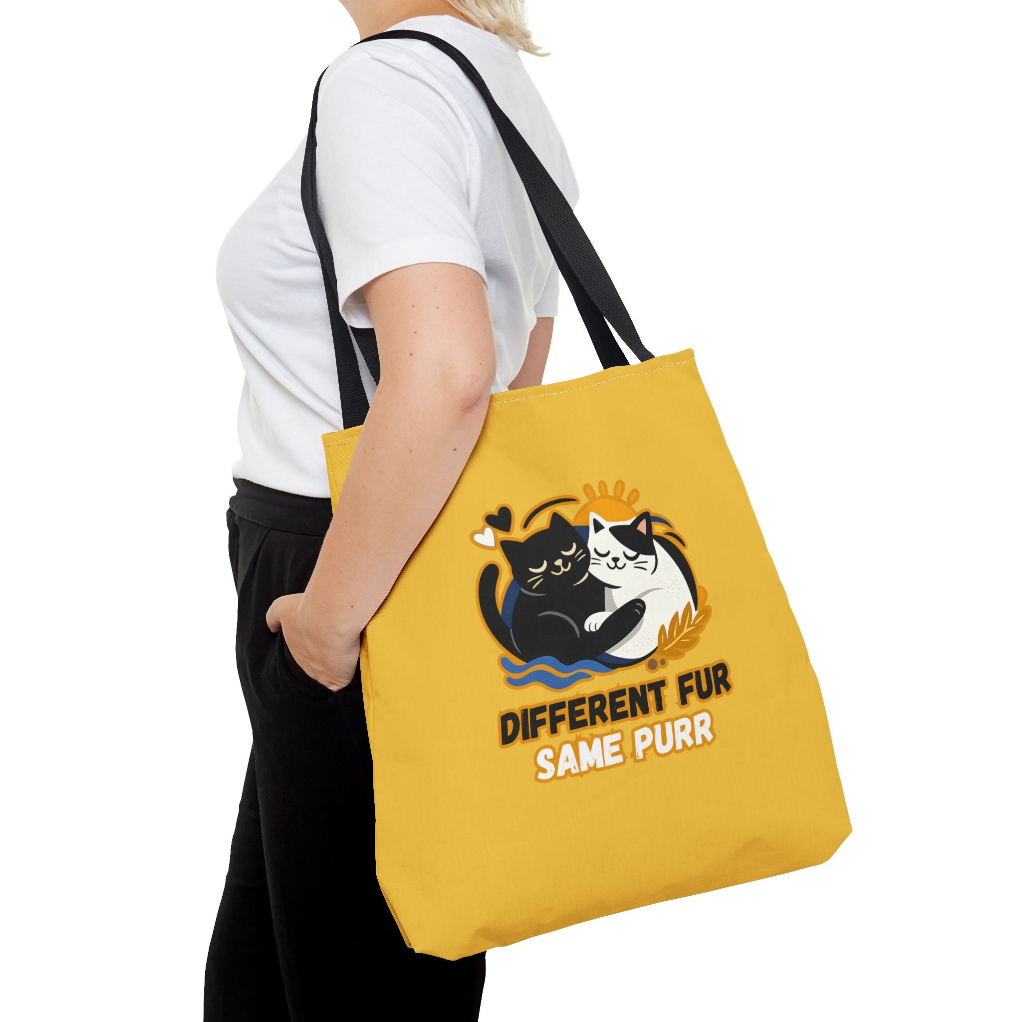 Different Fur, Same Purr Cat Tote Bag – Cozy Friendship Market Bag