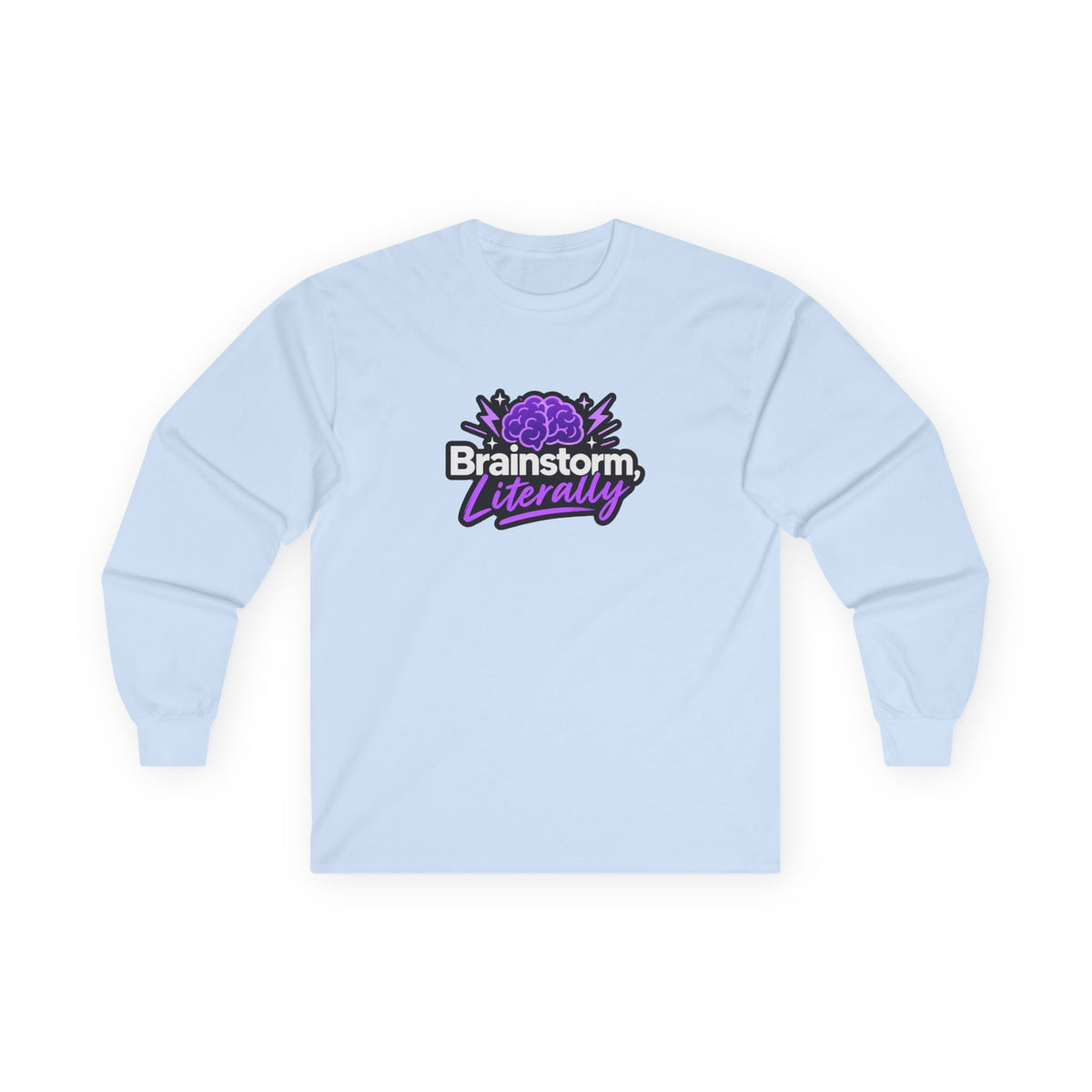 Brainstorm, Literally Epilepsy Awareness Long Sleeve Shirt | Purple Brain Epilepsy Tee