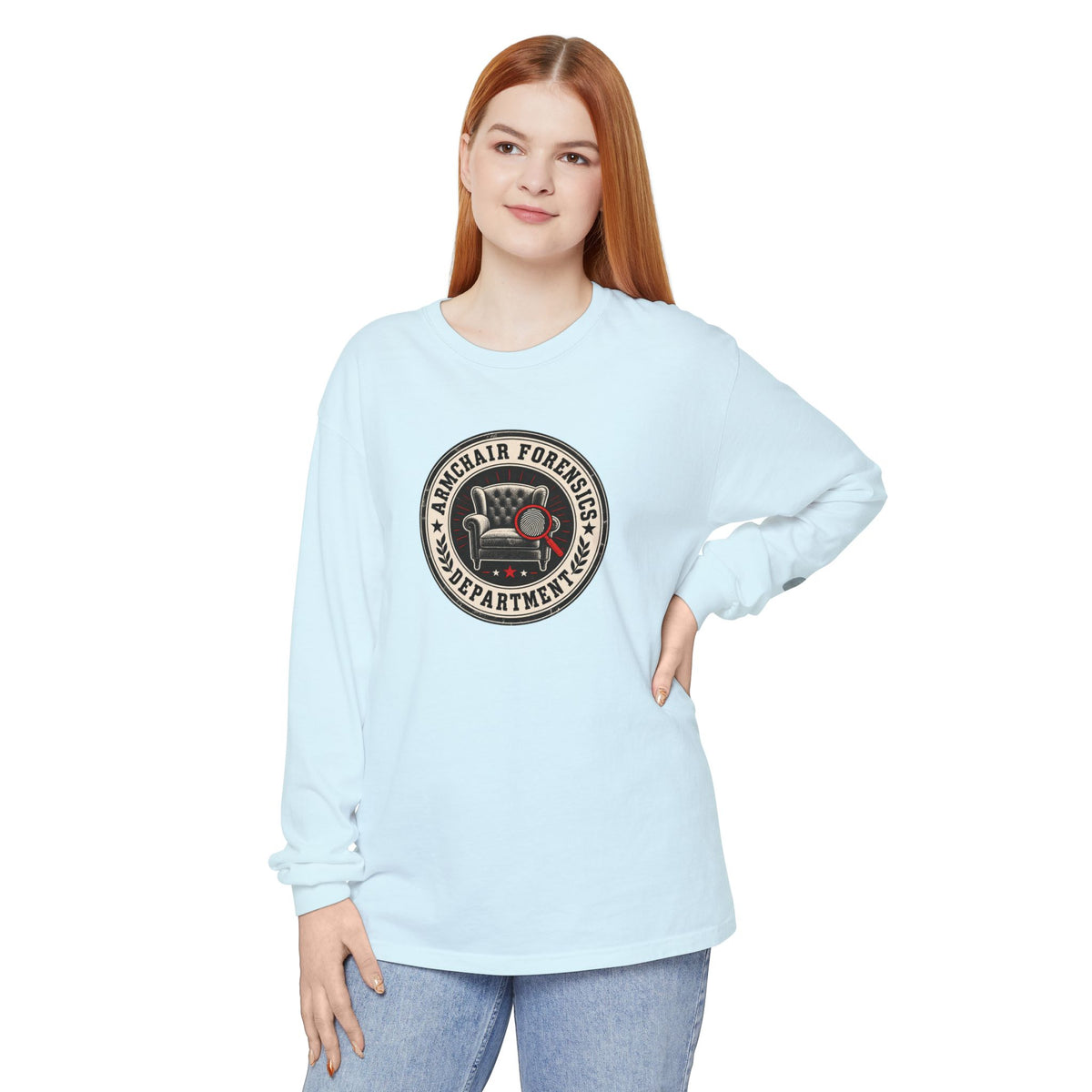 Armchair Forensics Department Long Sleeve Shirt | True Crime Investigator Tee