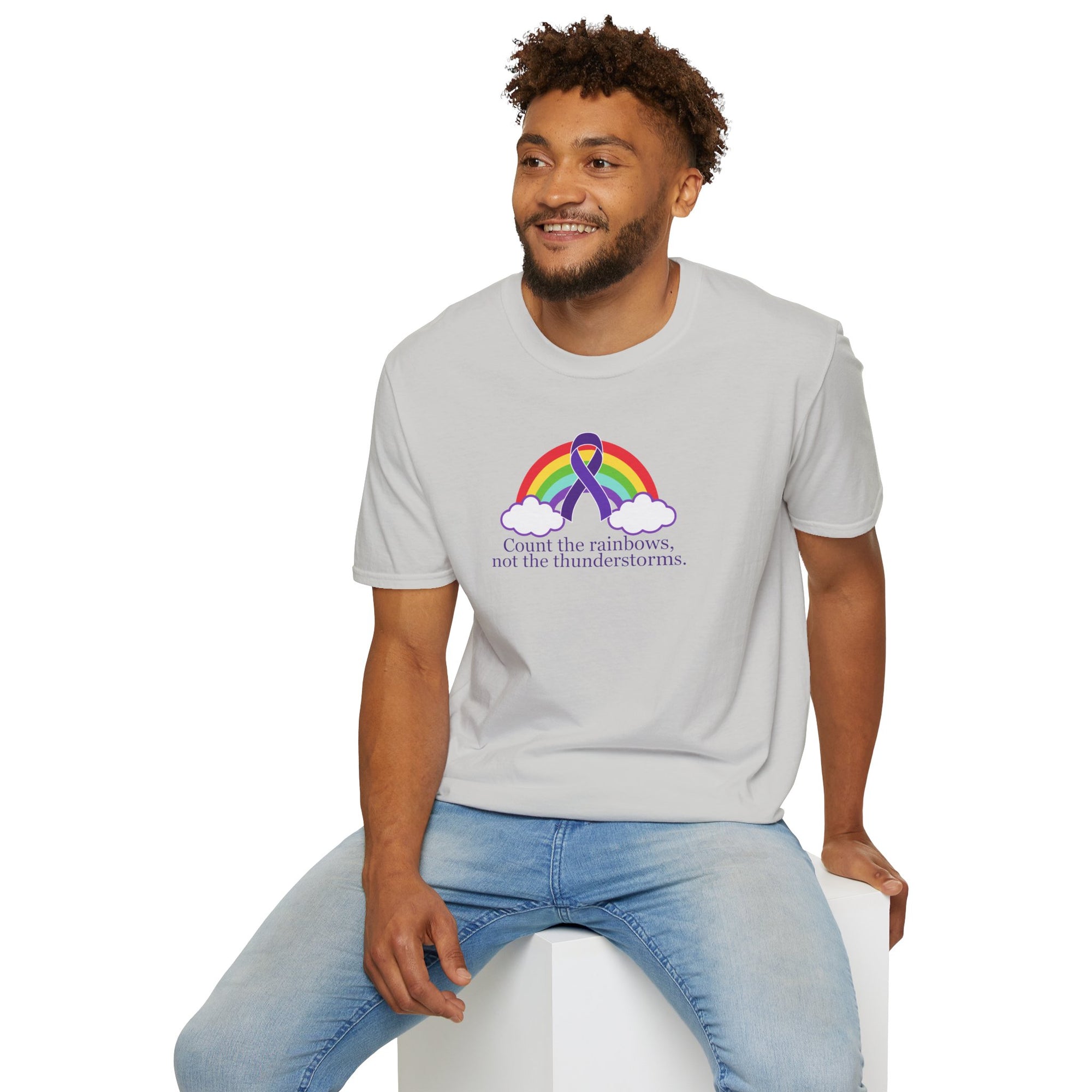 Unisex Softstyle T-Shirt - 'Count the Rainbows' Inspirational Tee