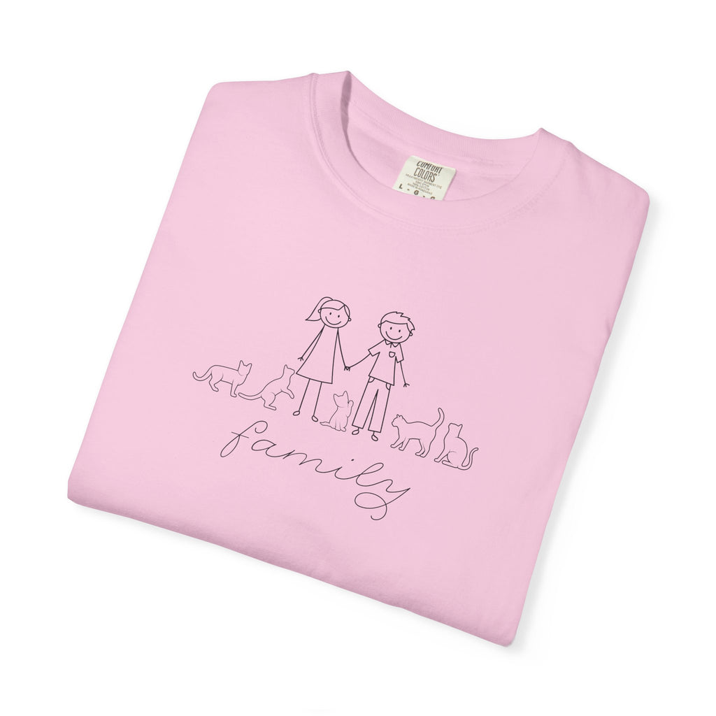 Cat Family Bond Unisex Garment-Dyed T-shirt