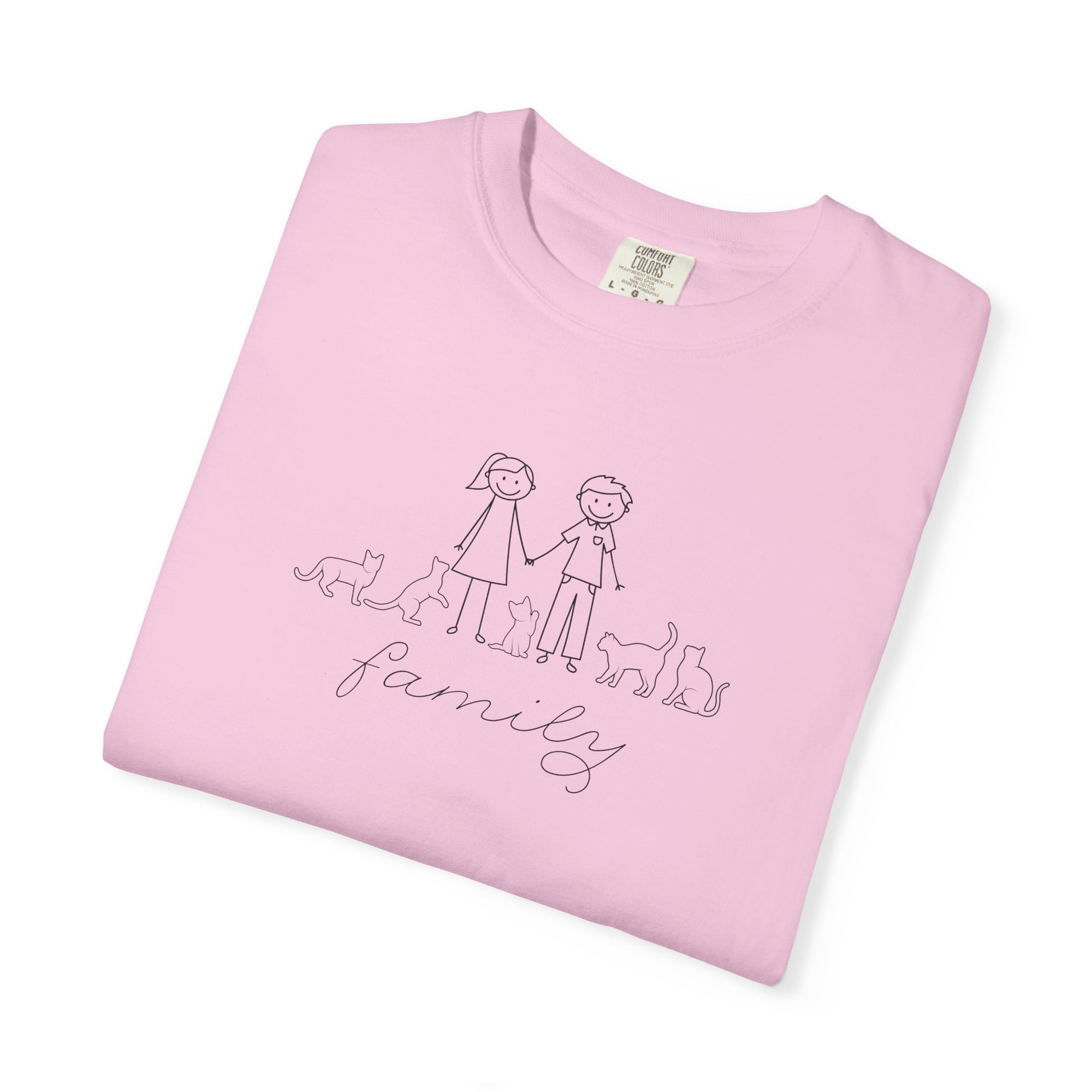 Cat Family Bond Unisex Garment-Dyed T-shirt