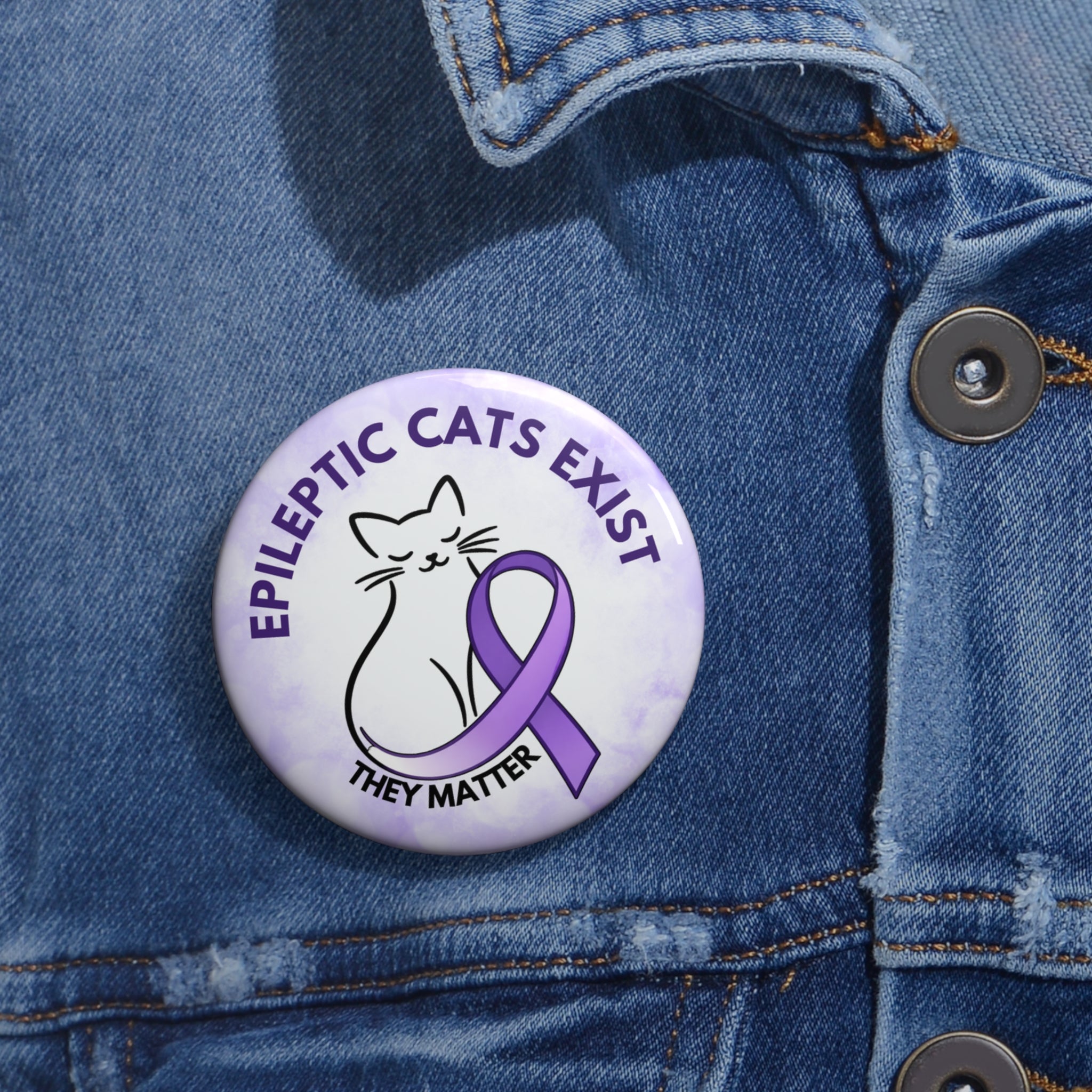 Epikitty Pinback Button – Epileptic Cats Exist. They Matter.