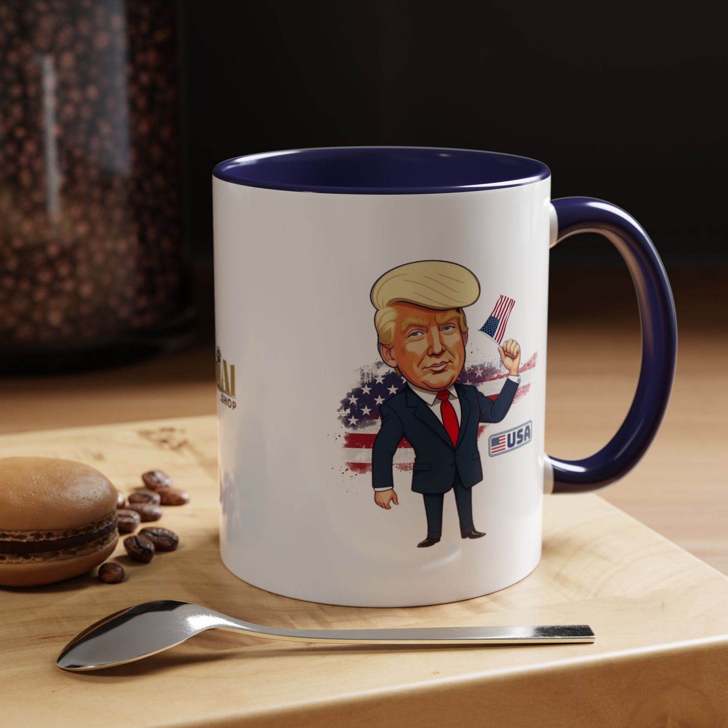 Flag Waving Trump USA Coffee Mug