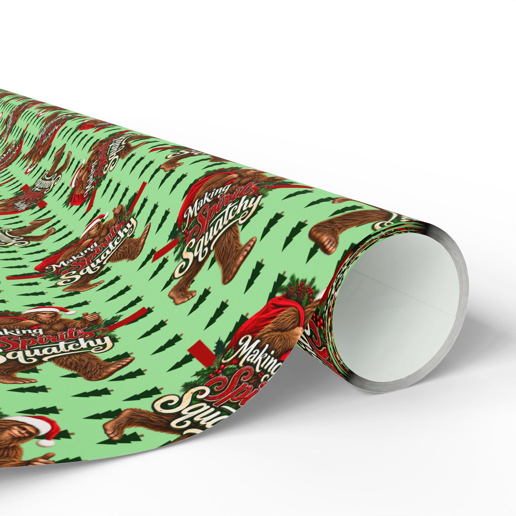 Making Spirits Squatchy Christmas Wrapping Paper | Bigfoot Holiday Gift Wrap