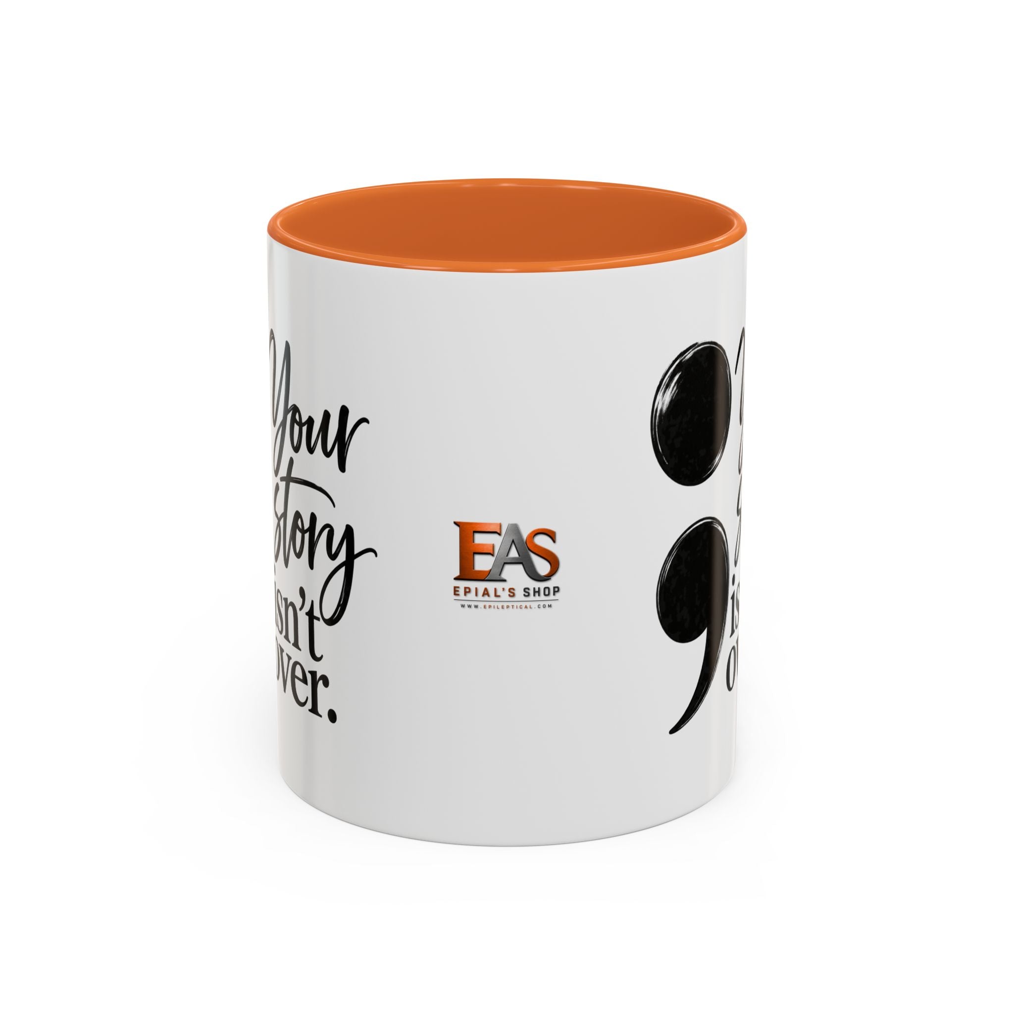 Your Story Isn’t Over Semicolon Two-Tone Mug