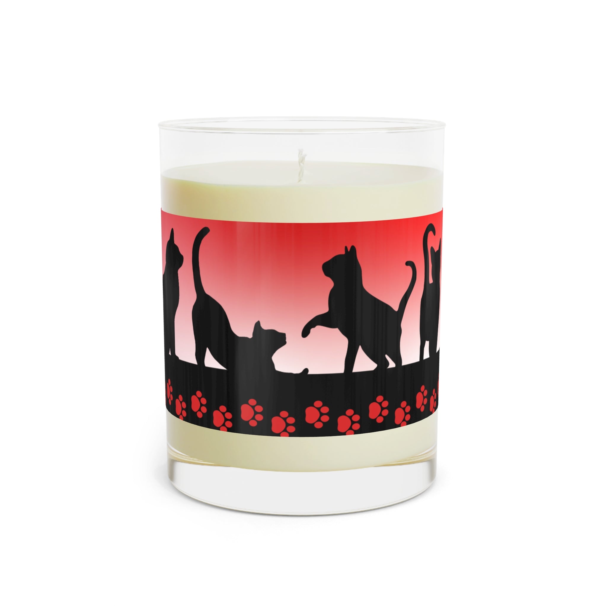 Photo depicting the ​Black Cats Scented Candle - Full Glass, 11oz from EpiAl's Shop.