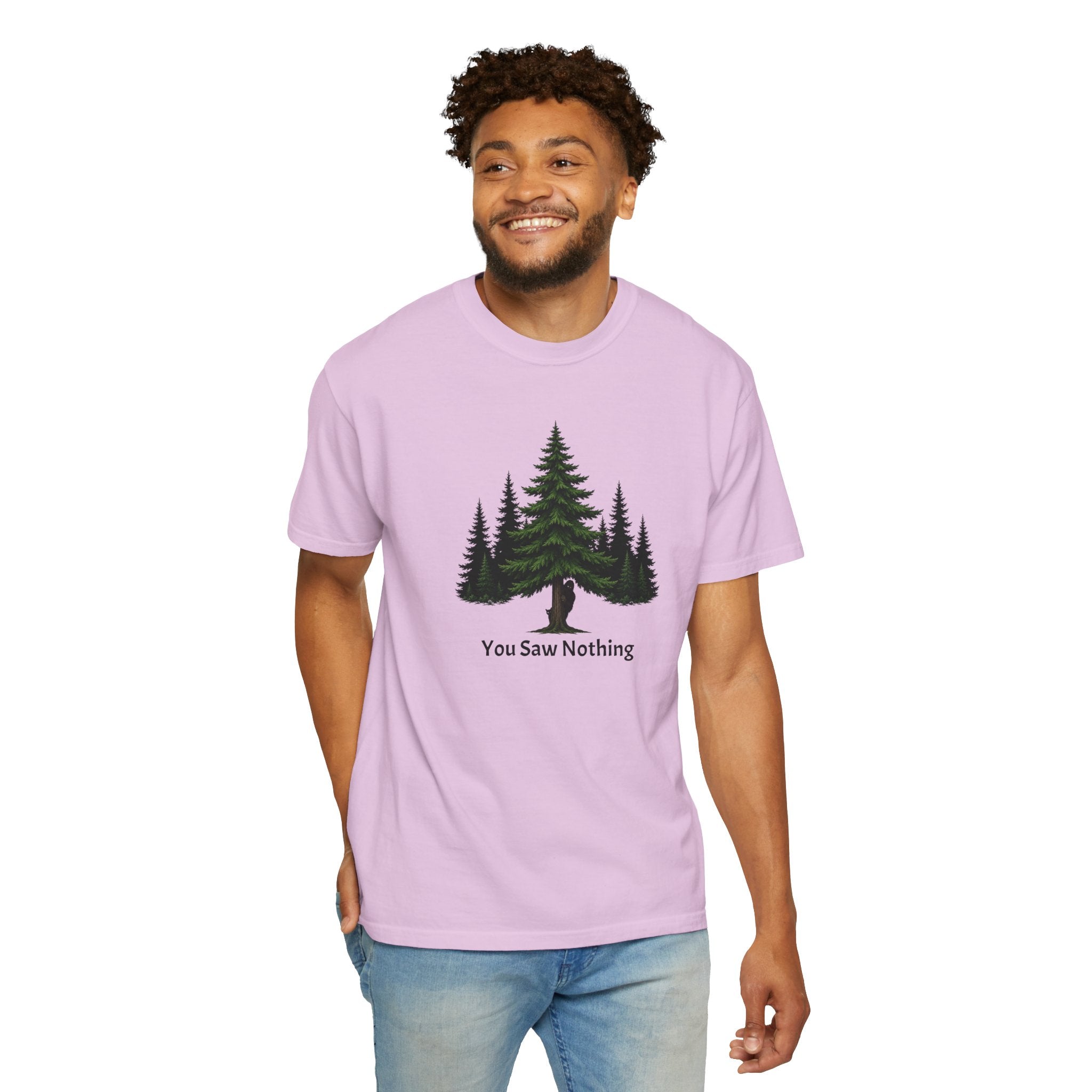You Saw Nothing Bigfoot & Cat Garment-Dyed T-Shirt