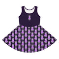 Pause for Epilepsy Awareness Girls Dress – Purple Ribbon Sleeveless Twirl Dress