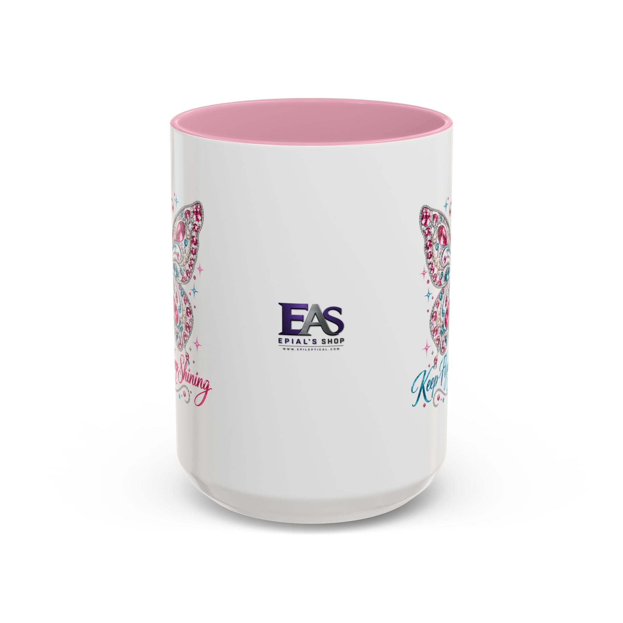 Keep Flying, Keep Shining Rhinestone Butterfly Mug (11oz & 15oz)