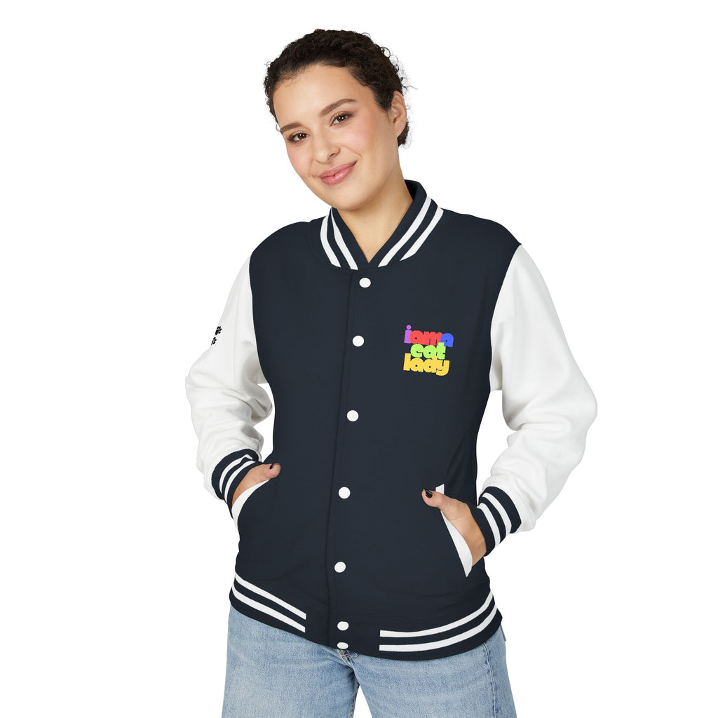 I Am A Cat Lady Colorful Letterman Jacket