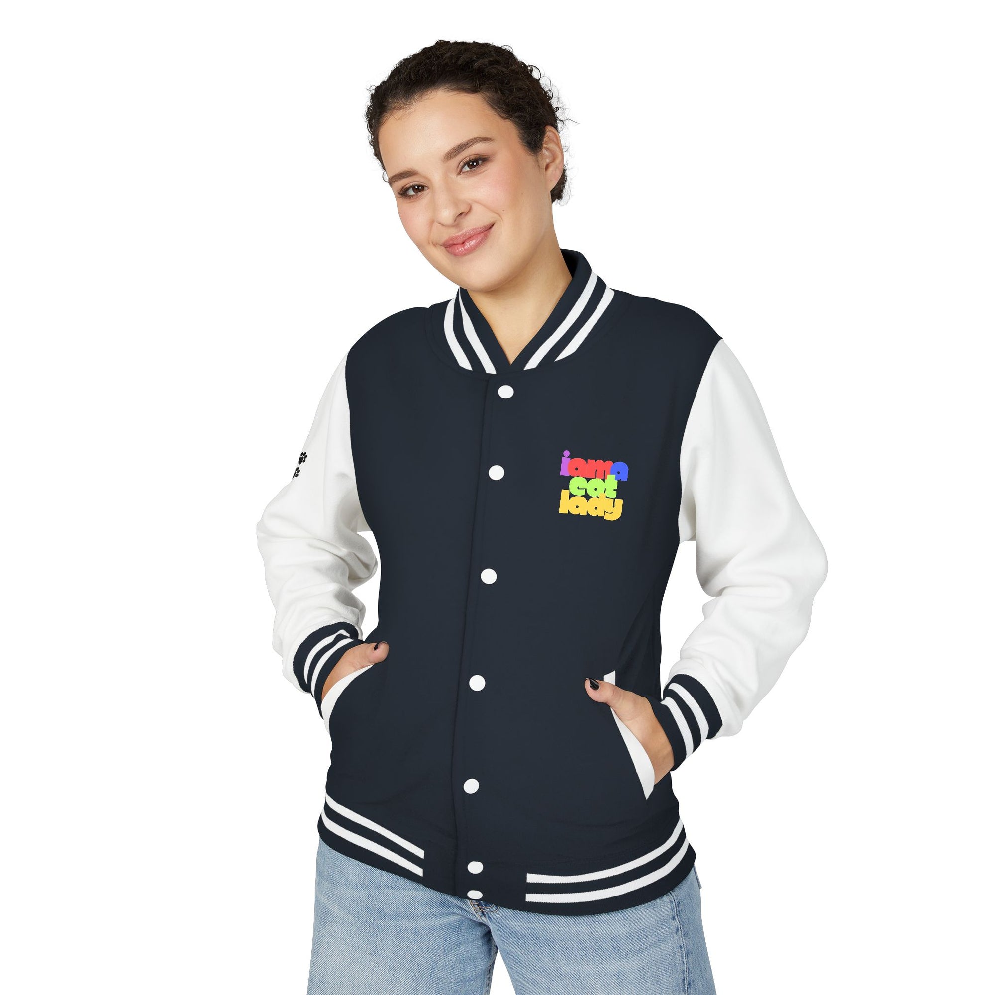 I Am A Cat Lady Colorful Letterman Jacket